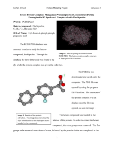 Protein Modeling Document