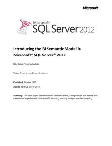 Introducing the BI Semantic Model in Microsoft SQL Server 2012