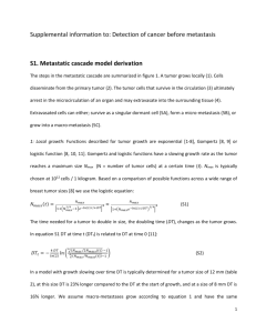 S1. Metastatic cascade model derivation