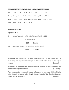 PRINCIPLES OF INVESTMENT - NOV 2012 SOLUTIONS