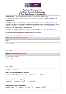 Academic Reference Form