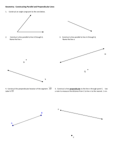 Geometry: Constructing Parallel and Perpendicular Lines
