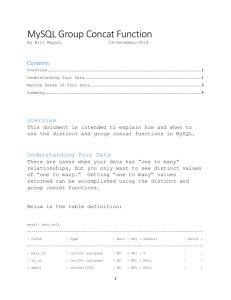 MySQL Group Concat