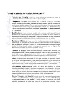 Code of Ethics for - Alberta Construction Association