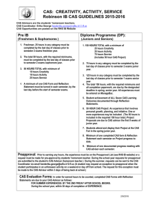 CAS GUIDELINES - Robinson High School