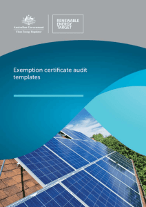 Exemption certificate audit template