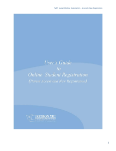 txConnect Online Student Registration