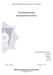 Discharge of Duties & Powers - West Yorkshire Fire & Rescue Service