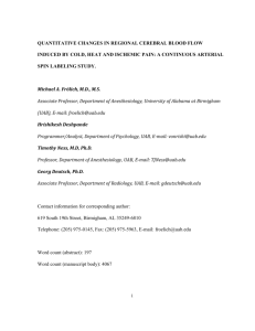 Pain Induced Changes in Regional Cerebral Blood Flow. A