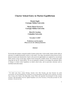 Charter School Entry in Market Equilibrium