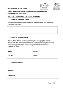 Application Form - Welsh Government