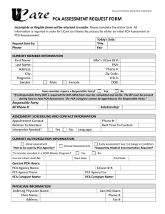 PCA Assessment Request Form