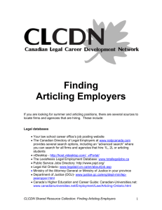 Finding Articling Employers