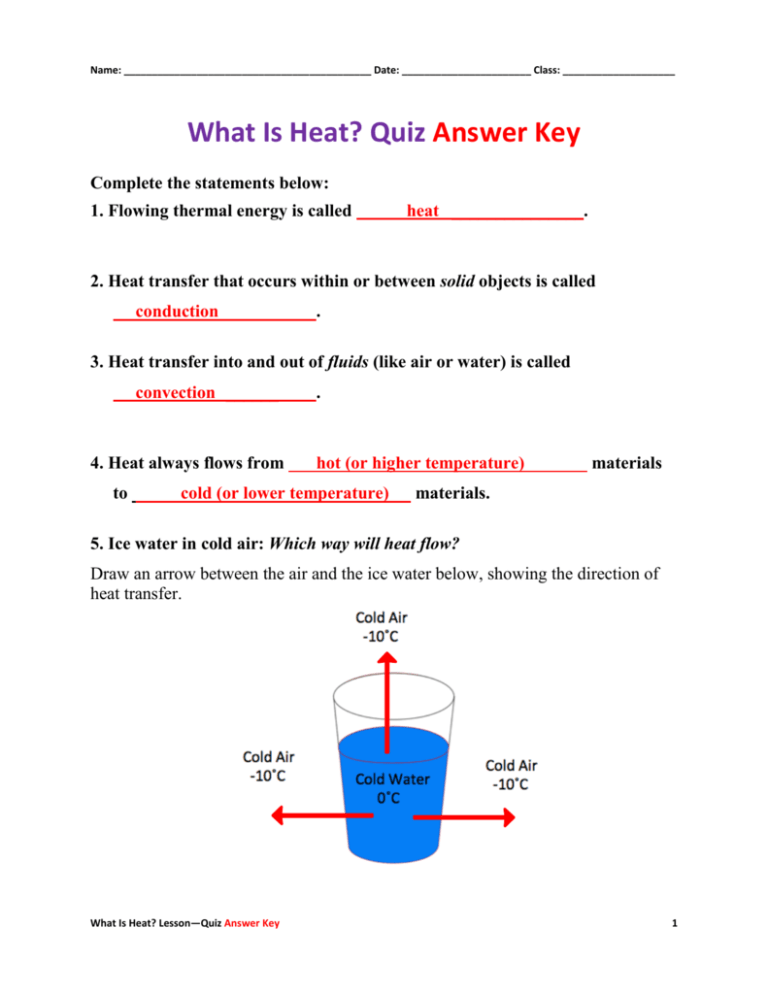 What Is Heat Post Quiz Answer Key