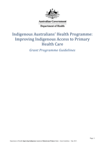 Grant Programme Guidelines—Improving Indigenous Access to