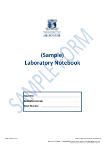 Sample laboratory notebook - Safety