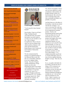 Knights of columbus john f kennedy council 1257 newsletter