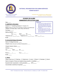 Student/Alumni Membership Application Form
