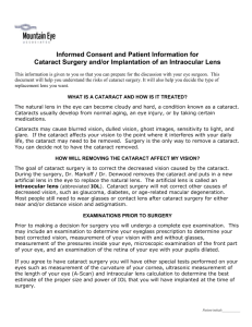 Cataract Consent - Mountain Eye Associates, PLLC
