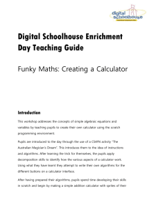 Funky Maths Calculator Teaching Guide