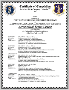 8.0 Hrs CME signed - Alliance of Air National Guard Flight Surgeons