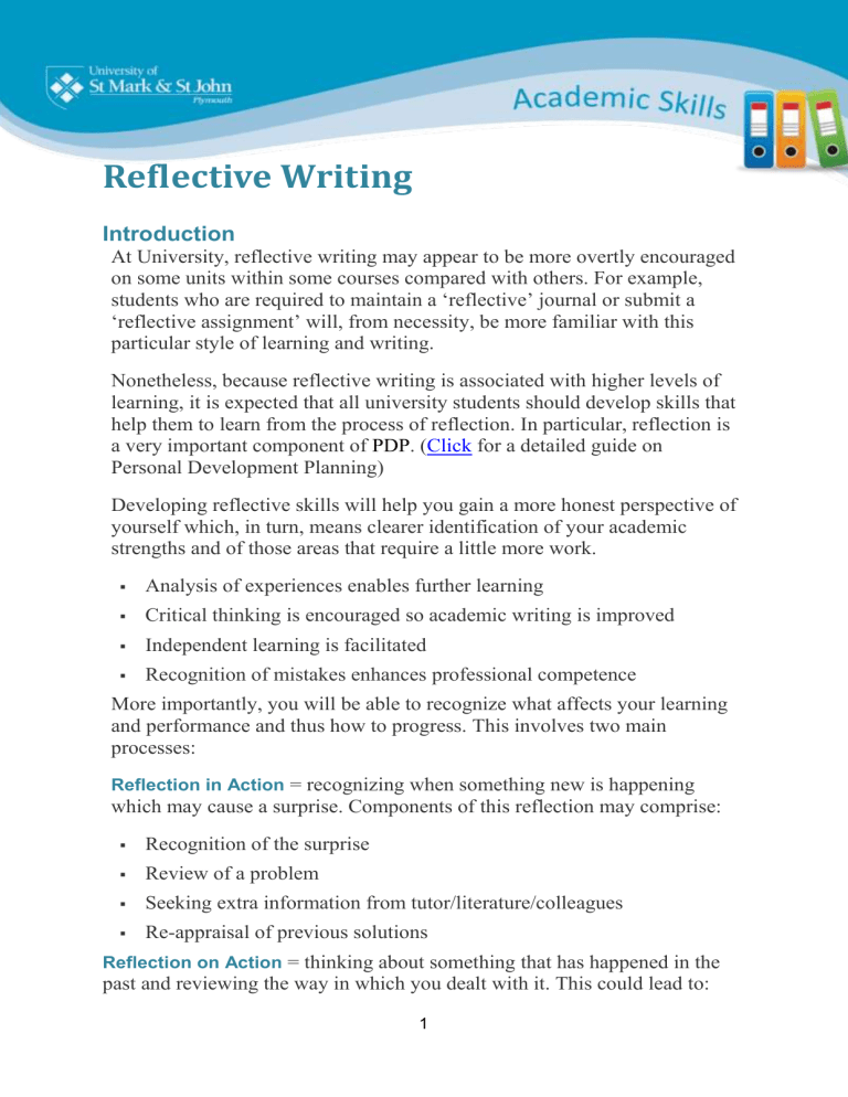reflective writing higher education and professional practice
