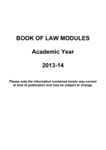 Book of Modules for 2013-14