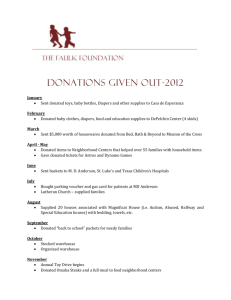 Donations given out-2012