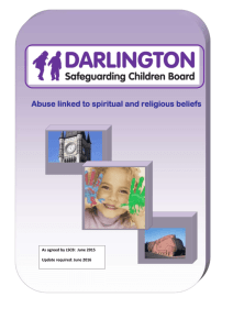 Abuse linked to spiritual and religious beliefs