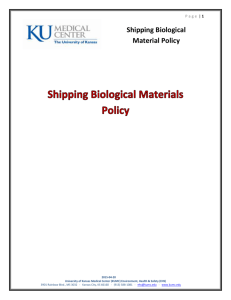 Shipping Biological Material Policy