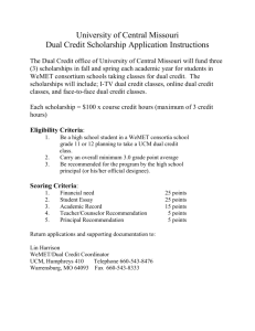 Dual Credit Scholarship Application Instructions