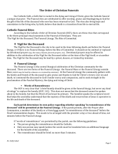 2015 Funeral Guidelines and Outline