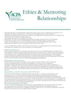 Ethics and Mentoring Relationships