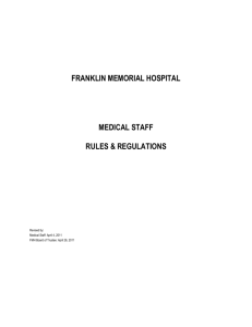 MEDICAL STAFF RULES & REGULATIONS, r 5/97