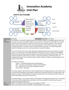 6th Ecofriendly Unit Plan - The Tennessee STEM Innovation Network