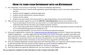 How to turn your Internship into an Externship