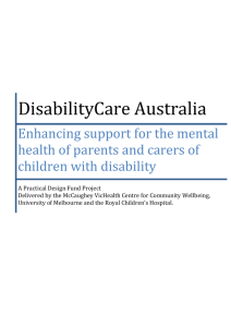 Enhancing support for the mental health of parents and