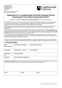 Africa Scholarship - Application form (MS Word)