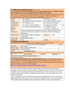 I. ASCRC General Education Form (revised 9/15/09) Use to propose