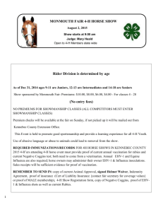 4-H Horse Show - Sunday, August 2 - Classes