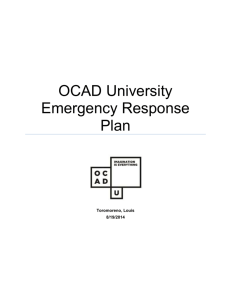 CAD University Emergency Response Plan