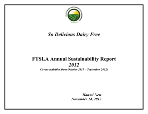 2011-SDSR001 - Sustainable Food Trade Association