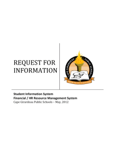 request for information - Cape Girardeau Public Schools