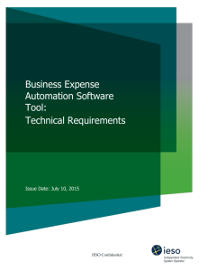 Business Expense Automation Software Tool: Technical