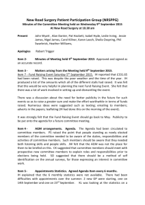 NRSPPG Minutes of meeting held on Tuesday 9th September 2015