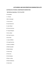 late model and 360 sprintcar nomination lists