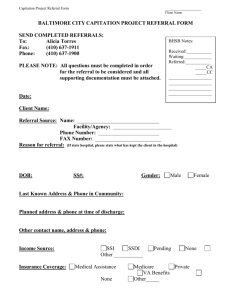 baltimore capitation project referral form