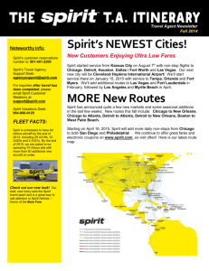 New Routes - Spirit Airlines