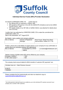 Individual Service Funds (ISFs) Provider Declaration