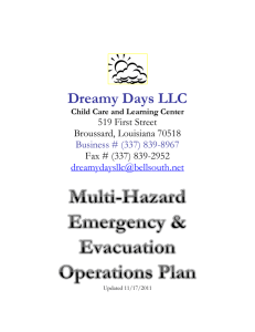 Alert Phase - Dreamy Days Child Care and Learning Center